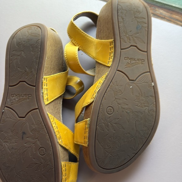Dansko Yellow Strappy Sandals - Picture 6 of 8